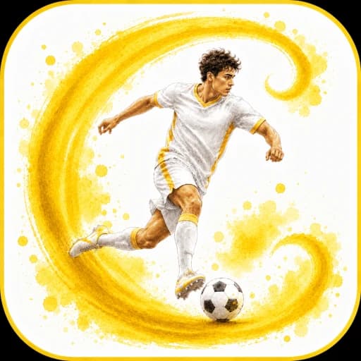 Watercolor soccer player representing sports programs